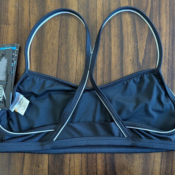 NEW Speedo Women's Black Racing Competitive Swim Top. Size XL - Picture 3 of 5